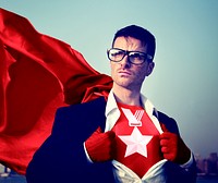 Medal Strong Superhero Success Professional Empowerment Stock Concept
