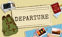 Departure Flight Travel Leaving Word Concept