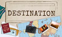 Destination Travel Place Traveler Word Concept