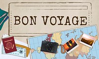 Bon Voyage Good Luck Trip Traveling Journey Concept