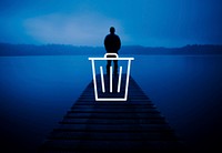Bin Trashcan Waste Garbage Junk Icon Concept