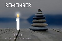 Remember Candle Recognize Pray Concept