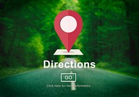 Directions Exploration Magnet Map North South Concept