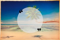 Blank Copy Space Holiday Quotation Mark Summer Concept