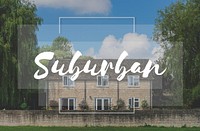 Suburban Home Vintage Style Word