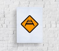 Showing Railroad Track Route Caution Sign