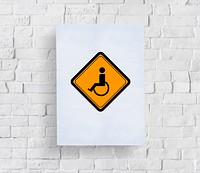 Show Handicap Wheelchair Disable Notice Sign