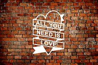 All You Need Is Love Heart Graphic Concept