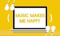 Music Life Happy Earphones Concept