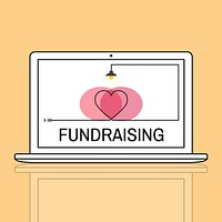 Fundraising Support Heart Icon Concept