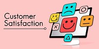 Customer evaluation feedback smiley emoticons