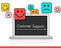 Customer evaluation feedback smiley emoticons