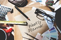 Weekly Planner Calendar List Schedule Strategy Concept