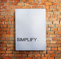 Simplify Simpleness Clarify Easiness Minimal Concept