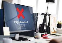 Page Blocked Error Data Internet Online Technology Concept