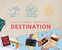 Destination Vacation Adventure Travel Trip Concept