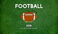 American Football Ball Rugby Game Concept