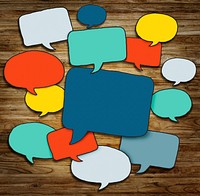 Multicolored Group of Speech Bubbles