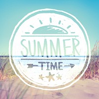 Summer Quote on Beach Background