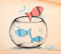 Fish Escaping from Fishbowl
