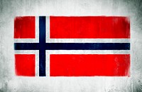 Illustration And Painting Of The National Flag Of Norway