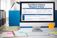 Incident Injury Report Form Document Concept