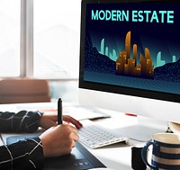 Modern Estate Modernity Skyscraper Building Concept