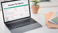 Income Tax Return Deduction Refund Concept