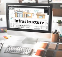 Infrastructure Interior Construction Blueprint Concept