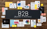 B2B Business to Business Transaction Connection Exchange Concept