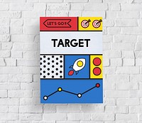 Target Strategy Marketing Vision Word Icon