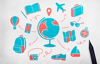 World Global Travel Plan Tourism Concept