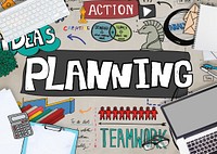 Planning Action Ideas Strategy Teamwork Concept