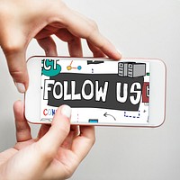 Follow us Social Media Connection Followers Concept