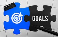 Achievement Success Goals Target Jigsaw Puzzle Concept