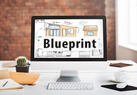 Blueprint Architecture Materplan Templace Concept