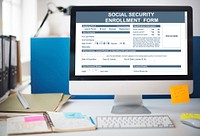 Social Security Enrollment Form Concept