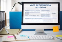 Vote Registration Application Election Concept