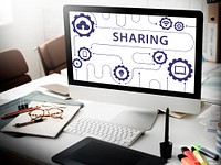 Social Media Sharing Online Exchange Concept