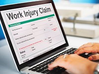 Work Injury Compensation Claim Form Concept