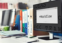 Workflow Hasgtag Window Graphic Word