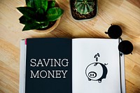 Saving Money Finance Piggy Bank Graphic Concept