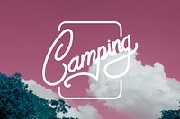 Camping Travel Graphic Pattern Banner Stamp