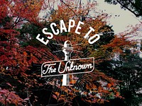 Escape To The Unknown Wanderlust Travel Banner Stamp