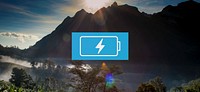 Battery Power Emblem Icon Banner Graphic