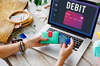 Debit Card Payment Account Graphic Concept