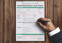 Small Business Loan Form Ownership Concept