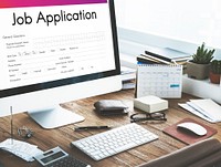 Job Application Hiring Document Form Concept