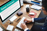 Sales Contract Forms Documents Legal Concept