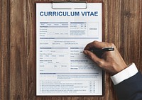 Curriculum Vitae Resume Job Application Concept